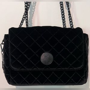 Blackcraft cult black velvet clutch purse